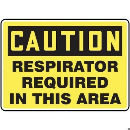 Accuform OSHA CAUTION Safety Sign RESPIRATORS MPPE438XT